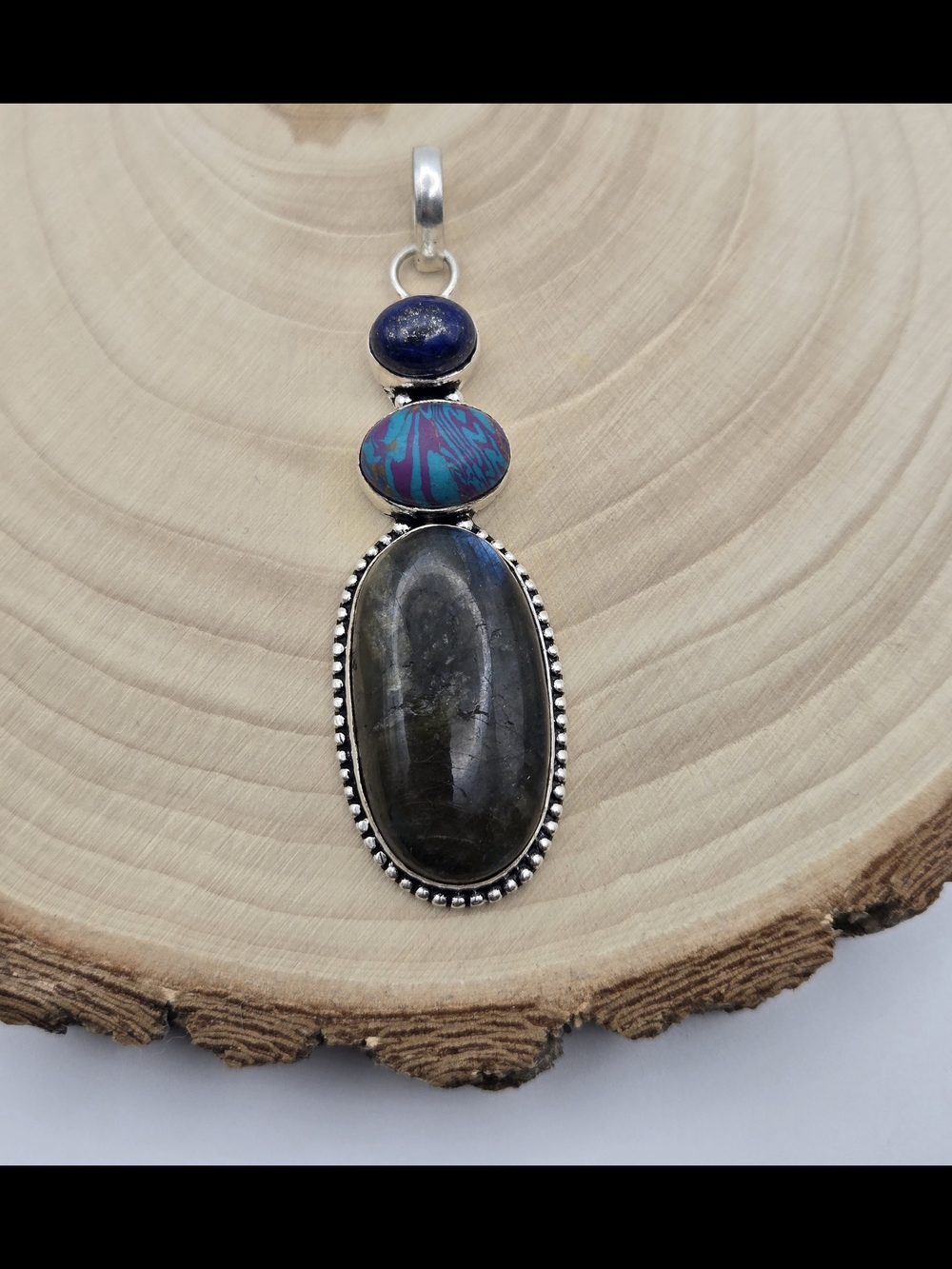Handmade Silver Gemstone Pendant